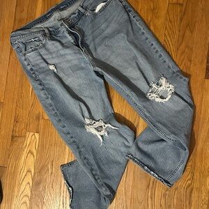 Old Navy Boyfriend Distressed Jeans - Light Blue